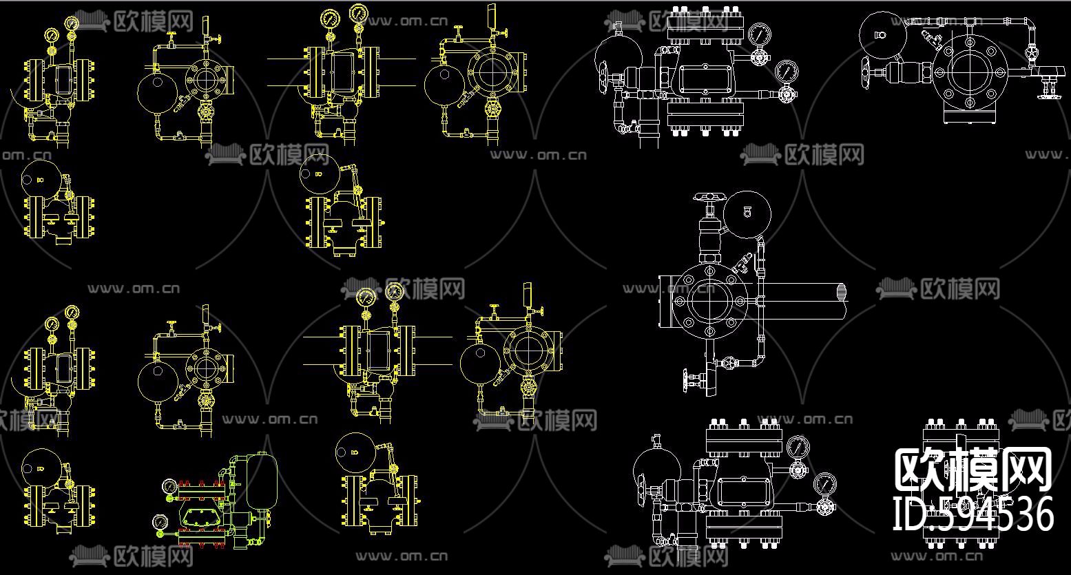 水利系统CAD图纸集合下载（渲染图1）
