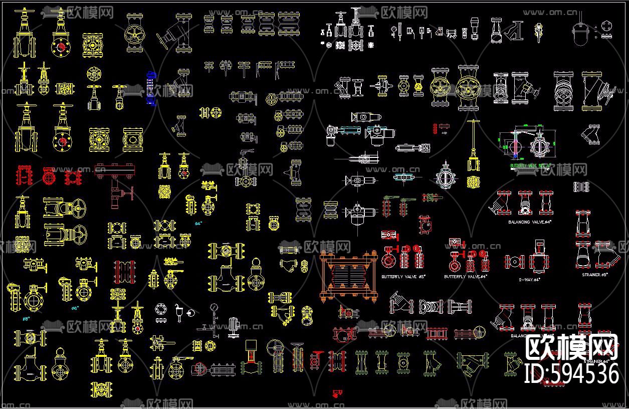 水利系统CAD图纸集合下载（渲染图3）