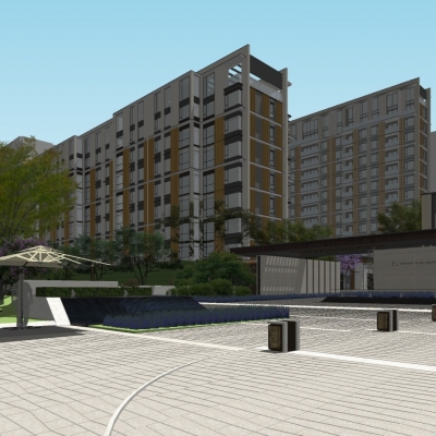  中式小区规划su模型 