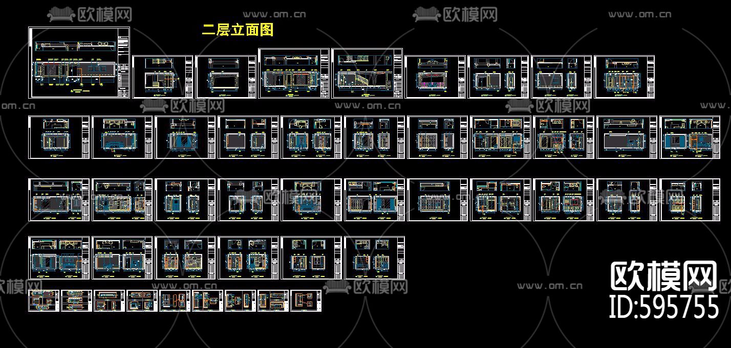 奢华欧式别墅豪宅施工图下载（渲染图1）
