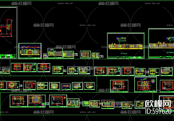 量贩式KTV全套CAD施工图