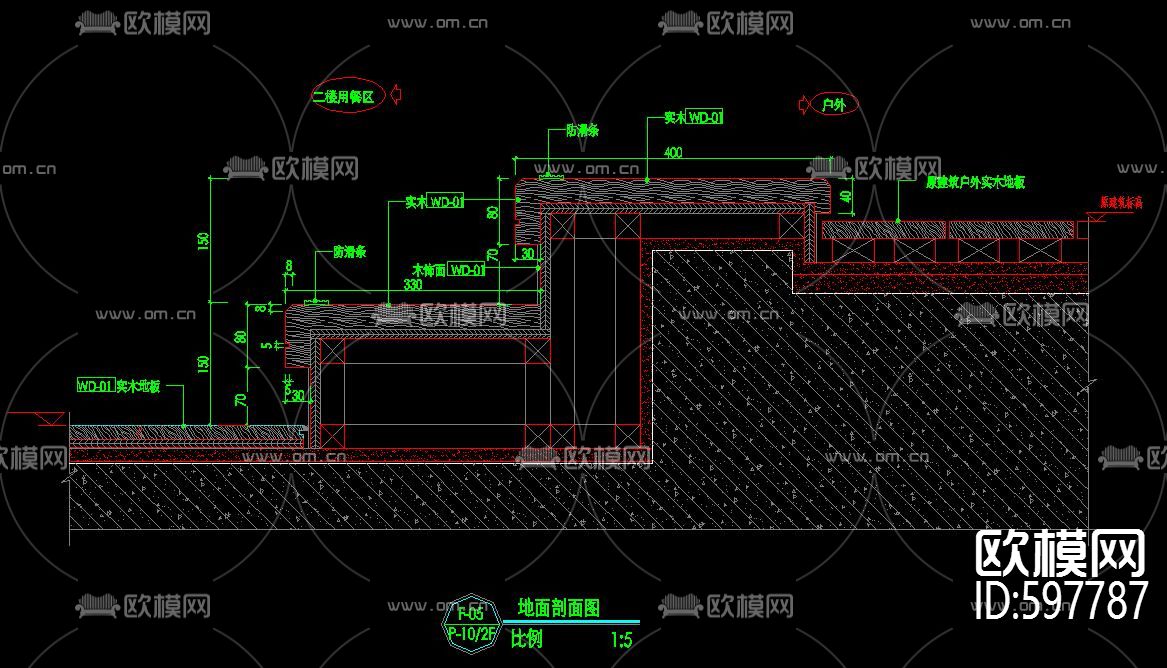 室内装修大样节点CAD图库下载（渲染图4）