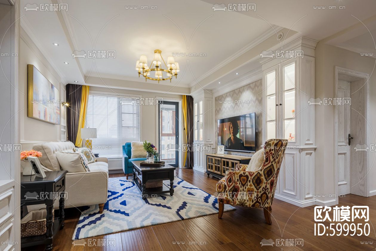 简美-复地东湖国际CAD施工图+实景图下载（渲染图3）