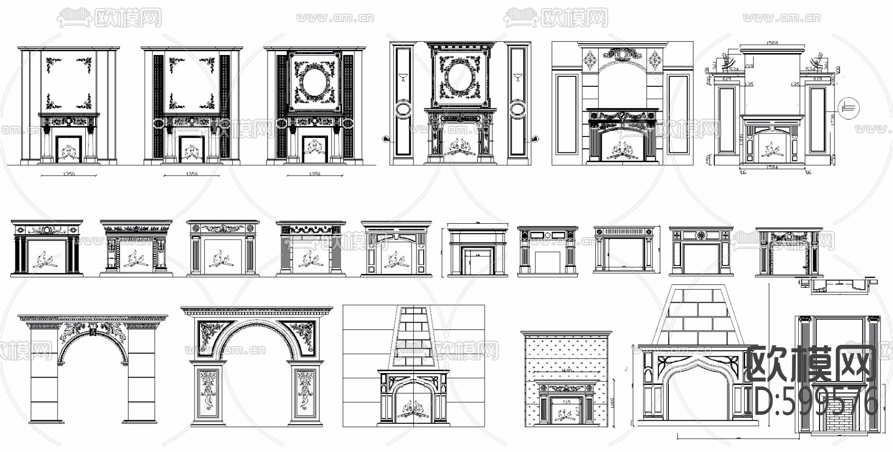 欧式壁炉合集下载（渲染图1）
