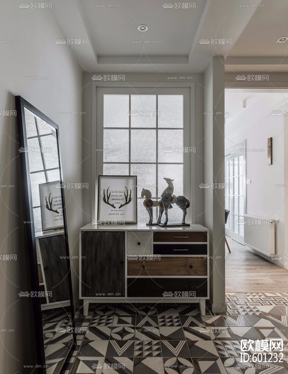 北欧-国际百纳全套施工图+实景图下载（渲染图6）