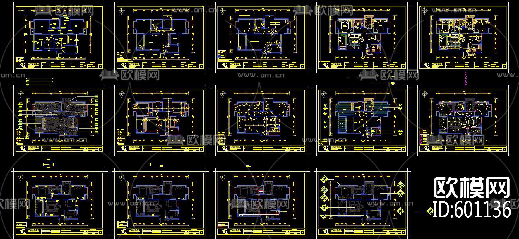 新中式-杭州 白马山庄全套施工图+实景图下载（渲染图6）