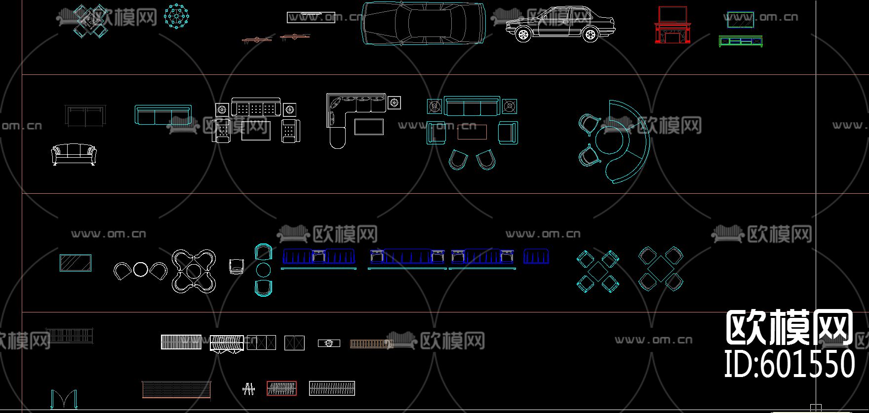 cad很全的动态图块下载（渲染图4）