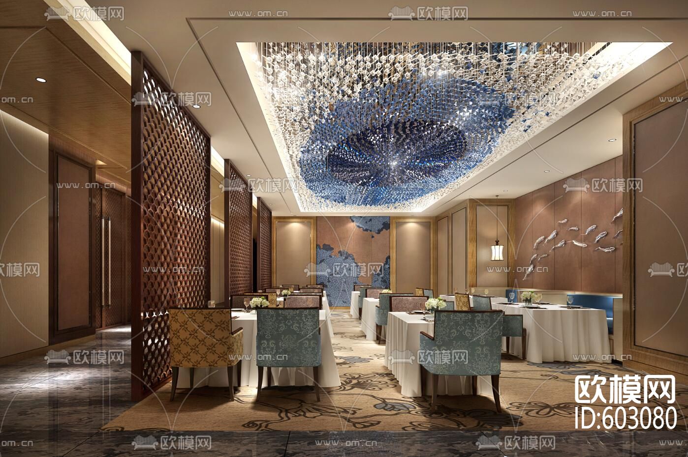 常州铂尔曼酒店CAD施工图+效果图下载（渲染图1）