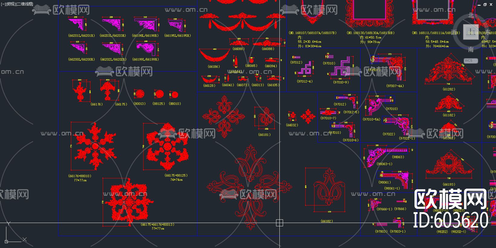 很全的欧式花线（画施工图必备）下载（渲染图2）