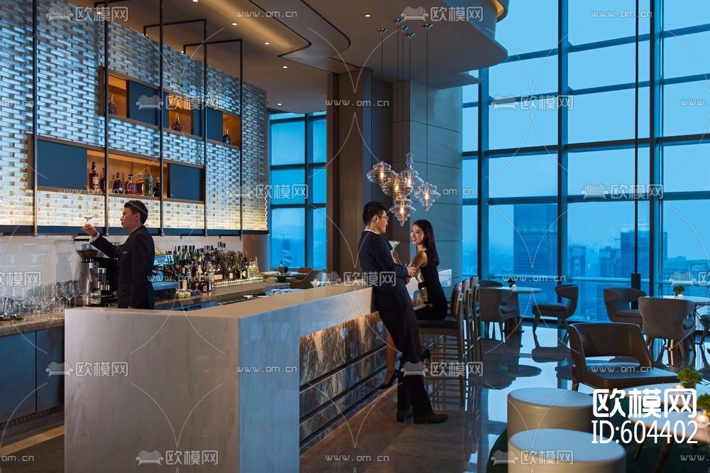 CCB-中洲万豪酒店 酒廊 总统套房 公共区 施工图+实景图下载（渲染图2）