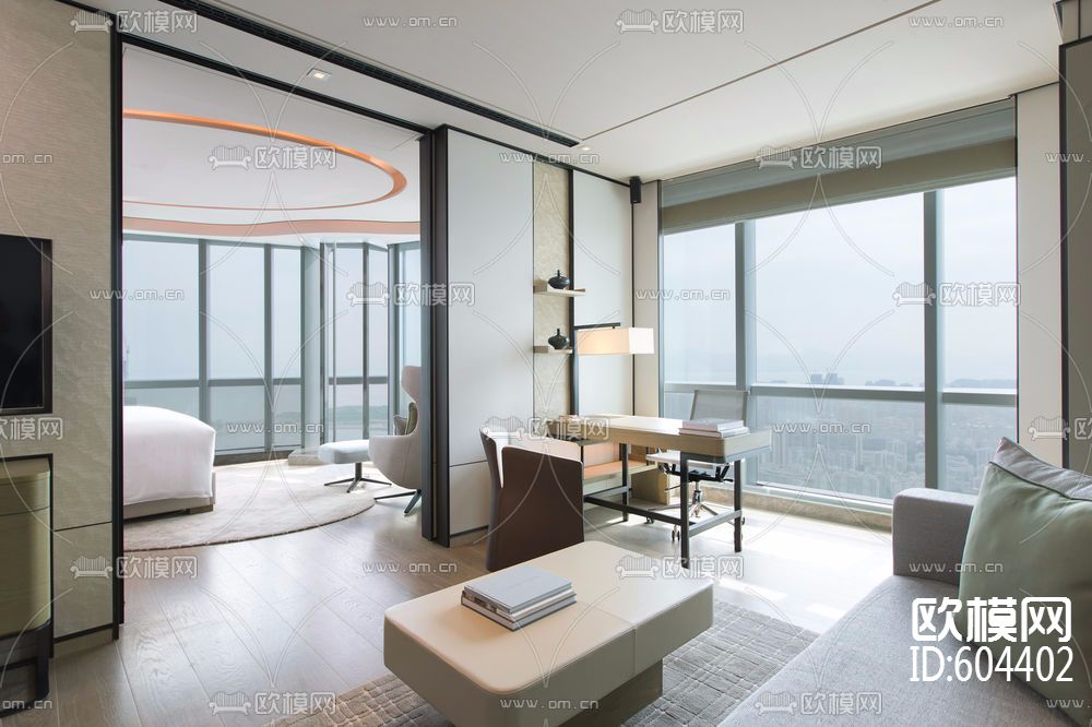 CCB-中洲万豪酒店 酒廊 总统套房 公共区 施工图+实景图下载（渲染图3）