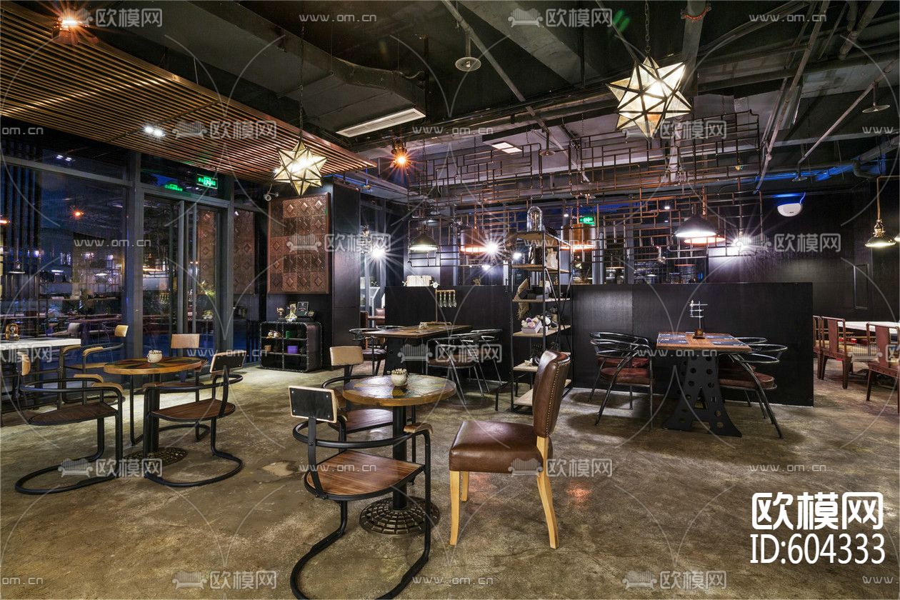 蒸汽朋克-冰淇淋店 施工图+实景图下载（渲染图6）