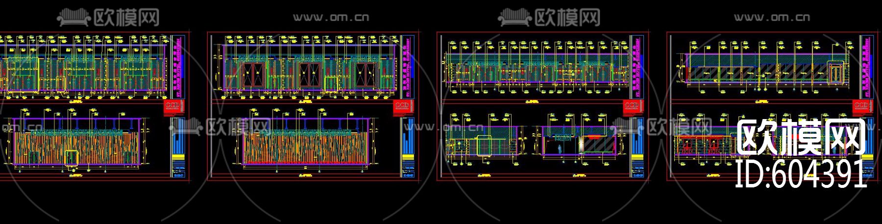 CCB-深圳瑞吉酒店  餐厅 大堂 宴会 样板间 施工图+实景图下载（渲染图3）