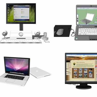  现代笔记本电脑su模型 