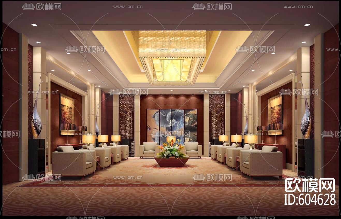 金螳螂--某国企驻点办公楼全套详细方案+效果图下载（渲染图4）