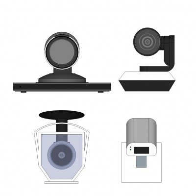  现代监控摄像头su模型 