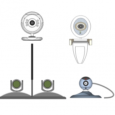  现代监控摄像头su模型 