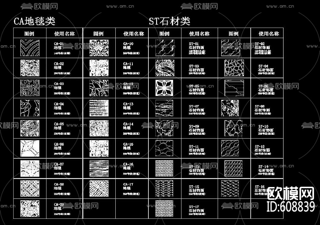 3800款CAD填充图案 合集下载（渲染图3）
