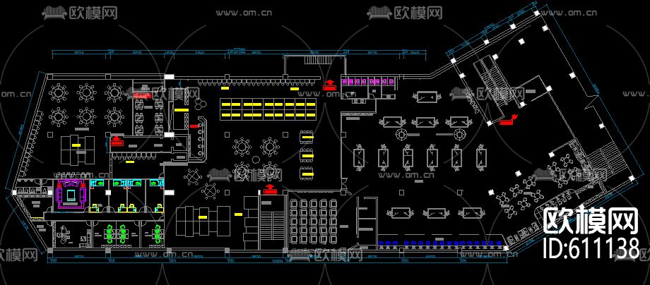 電玩,遊戲廳cad施工圖