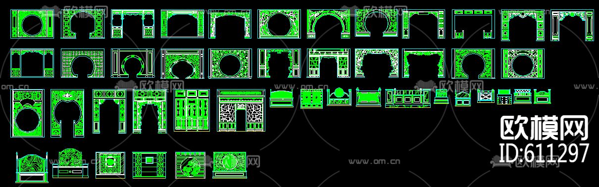 隔断图库下载（渲染图1）