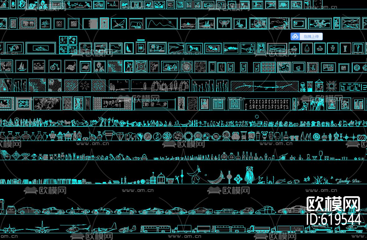 室内设计 CAD图库 大全下载（渲染图6）