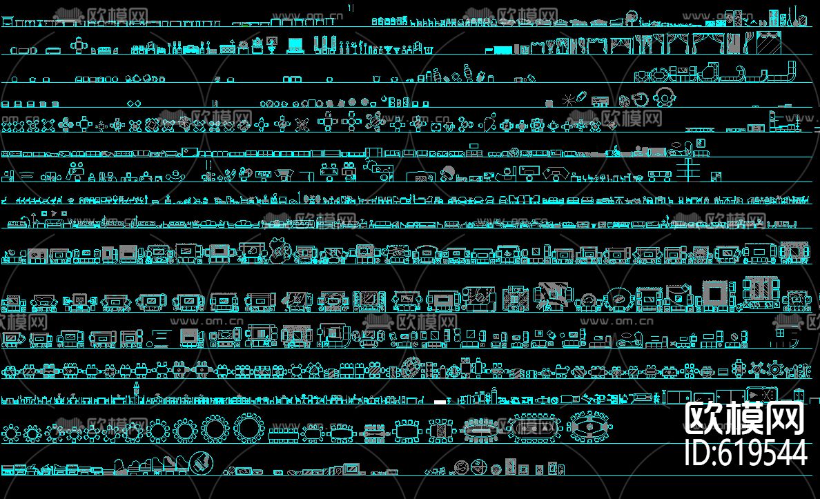 室内设计 CAD图库 大全下载（渲染图4）