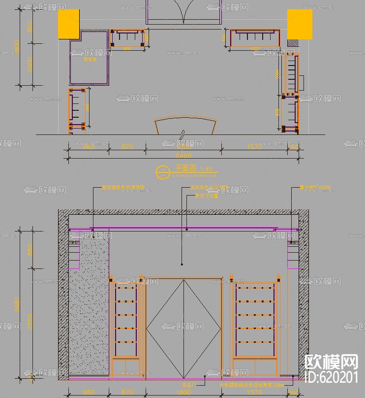 气球泡泡装修和展柜CAD施工图