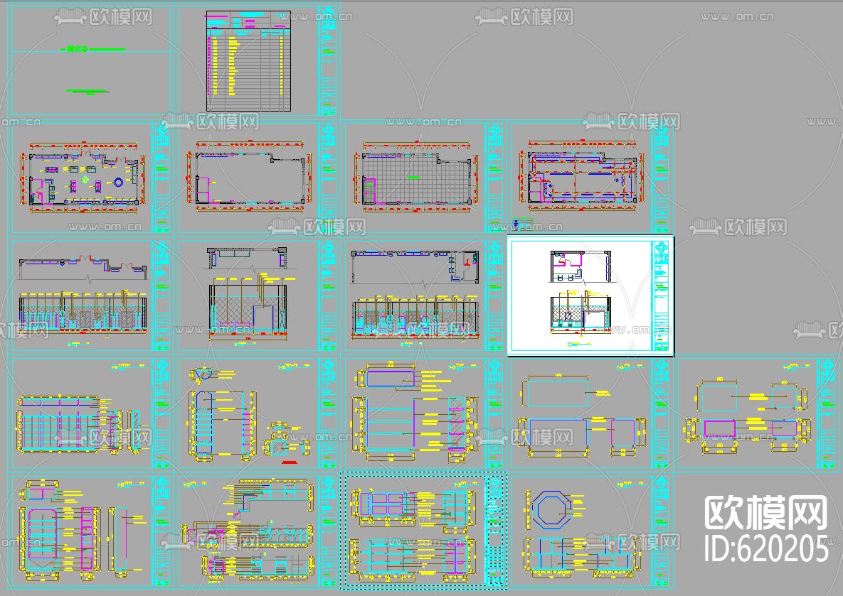 创意产品区展柜装饰CAD施工图下载（渲染图5）