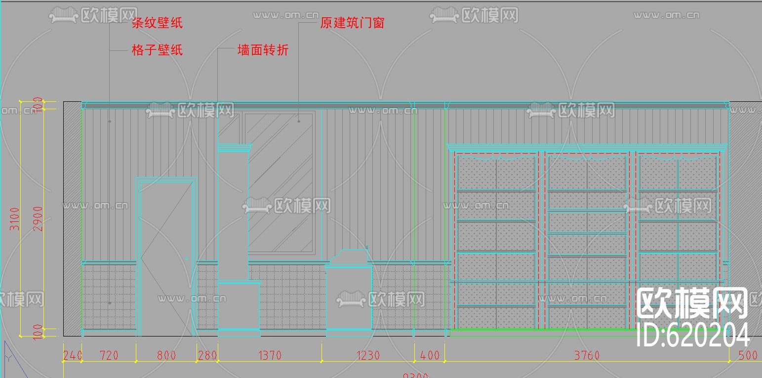 小玩具商店装修和展柜CAD施工图下载（渲染图5）