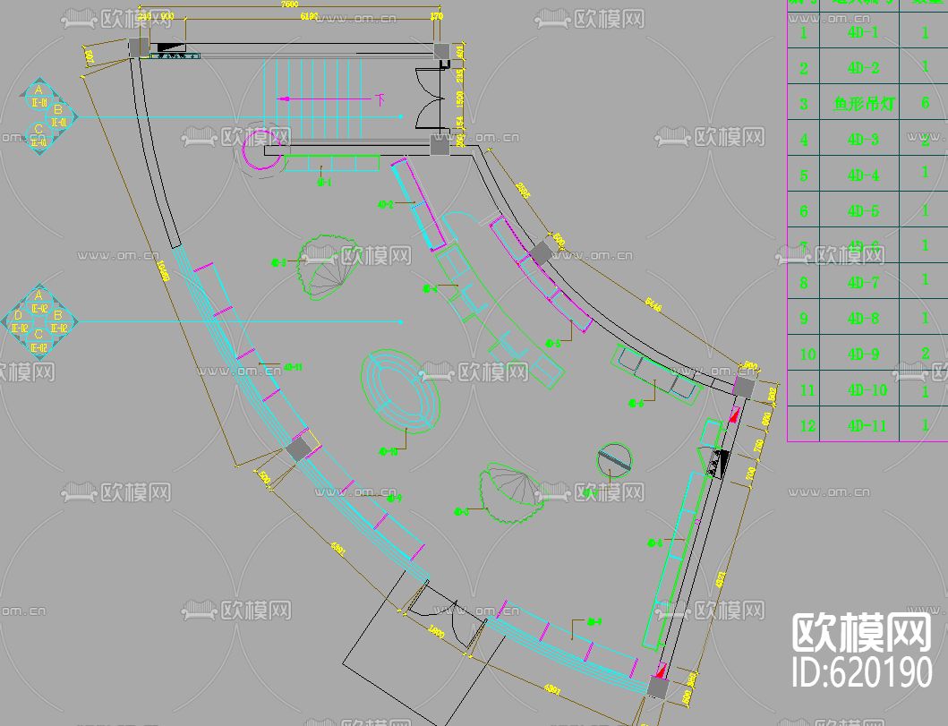 儿童影院出口商店装饰及展柜CAD施工图下载（渲染图2）