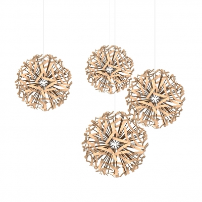  现代球形装饰吊灯su模型 