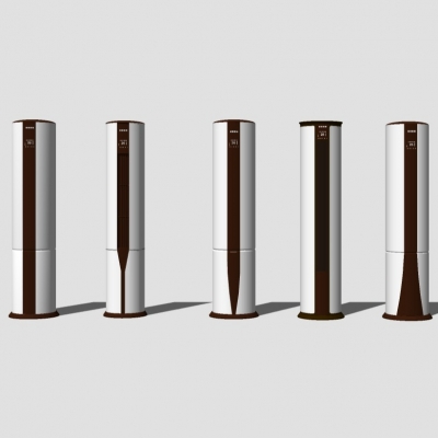  现代立柜式空调组合su模型 