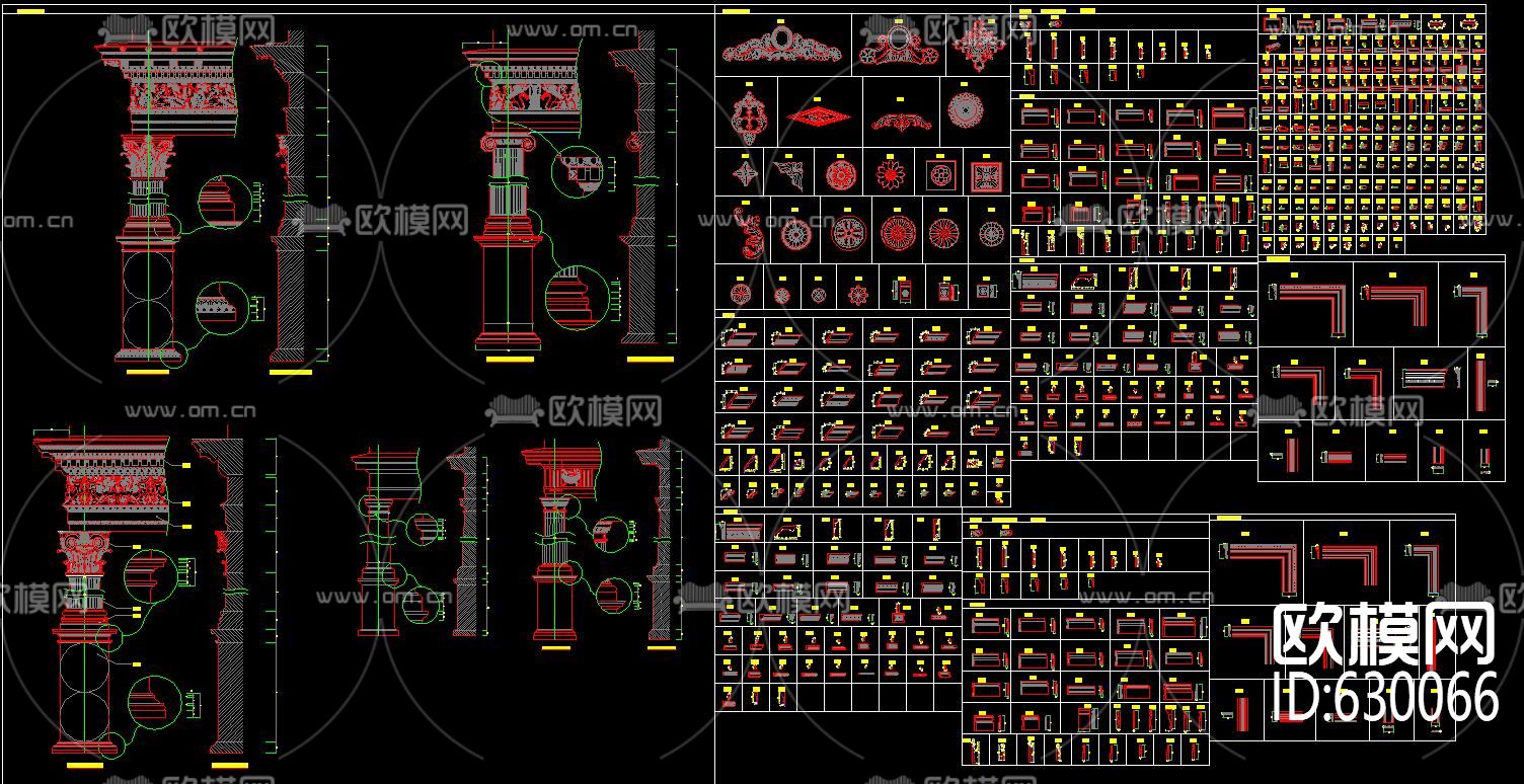 欧式构件组合大全下载