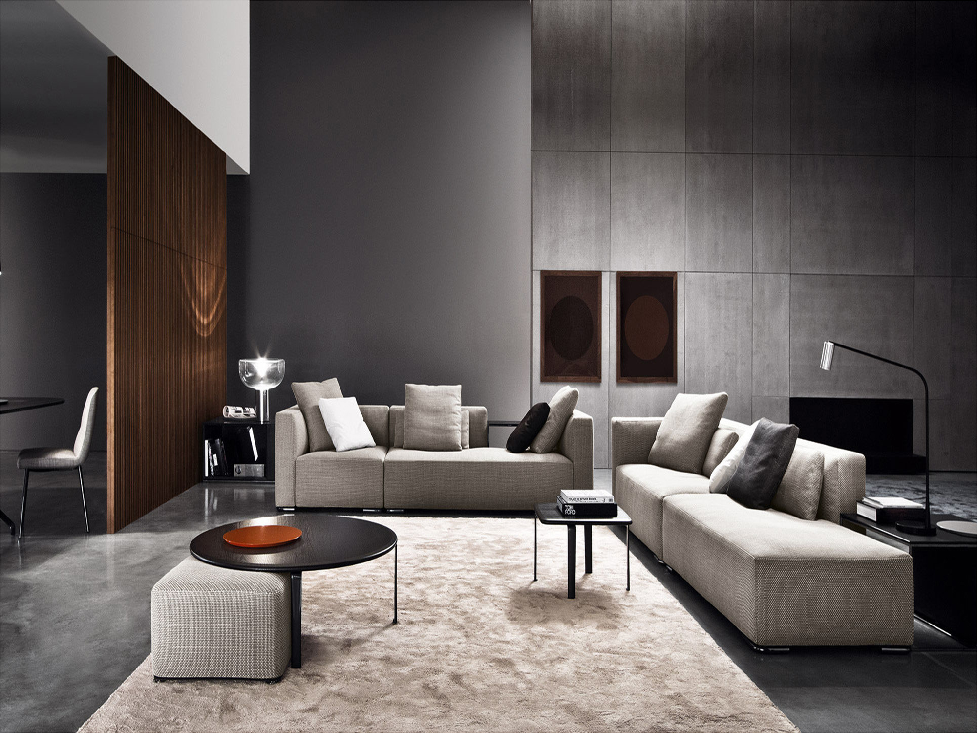 意大利minotti品牌 现代布艺沙发组合