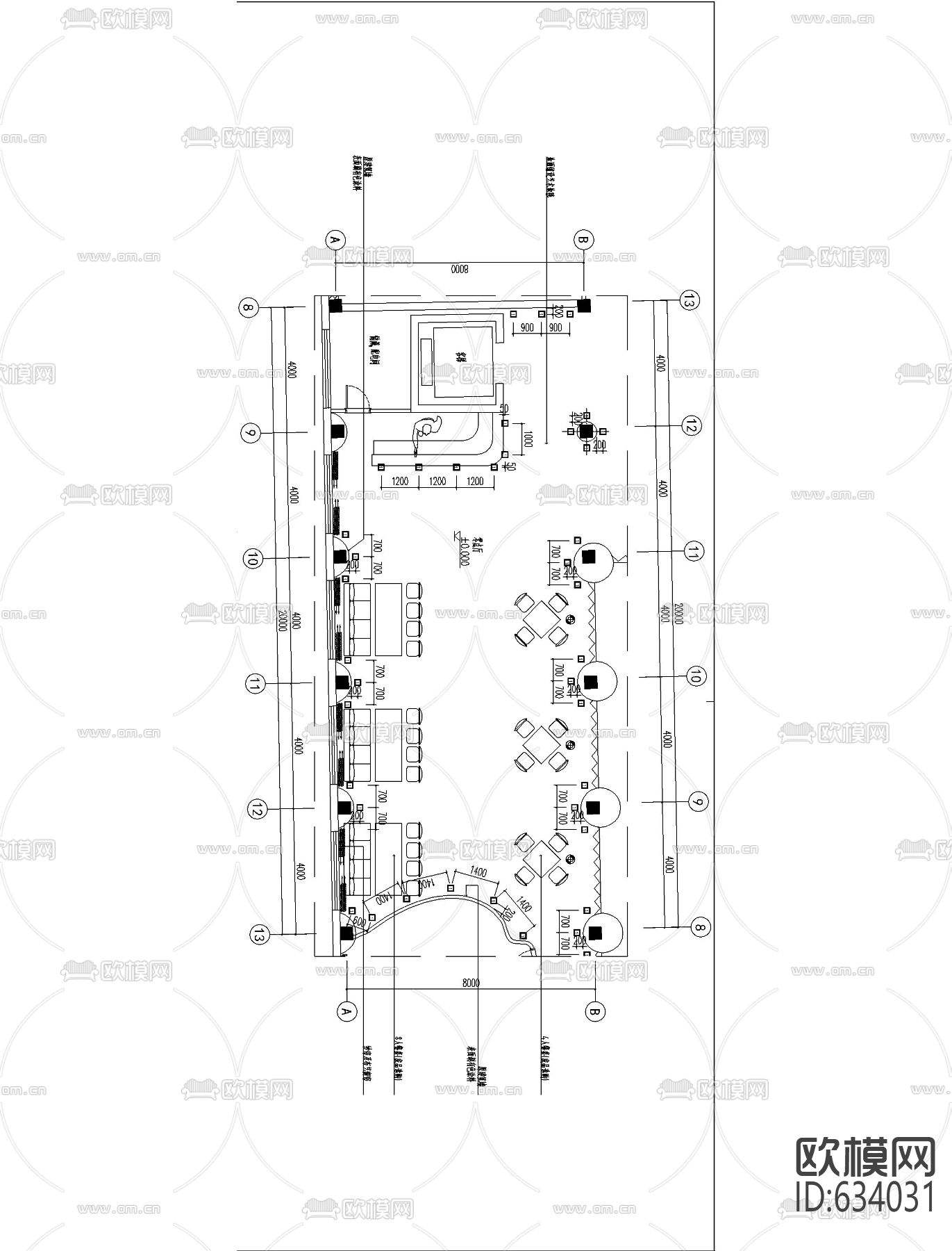 报告厅CAD施工图下载（渲染图4）