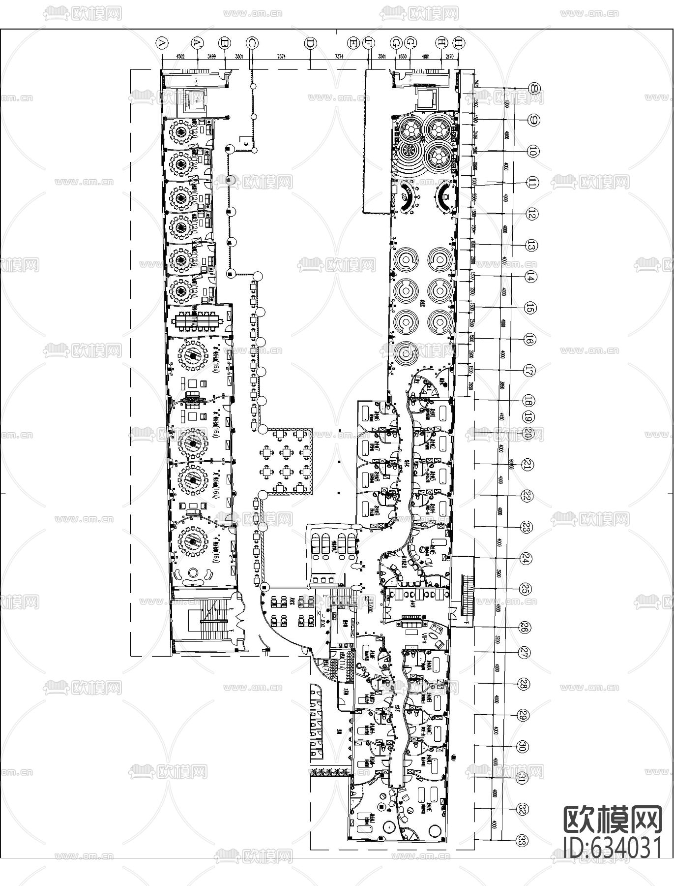 报告厅CAD施工图下载（渲染图7）