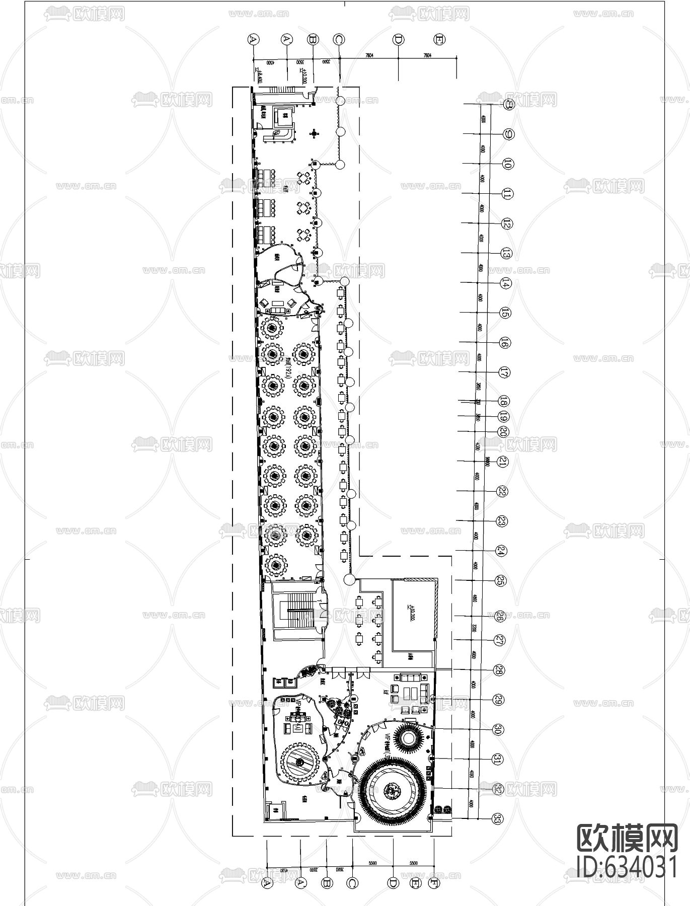 报告厅CAD施工图下载（渲染图1）