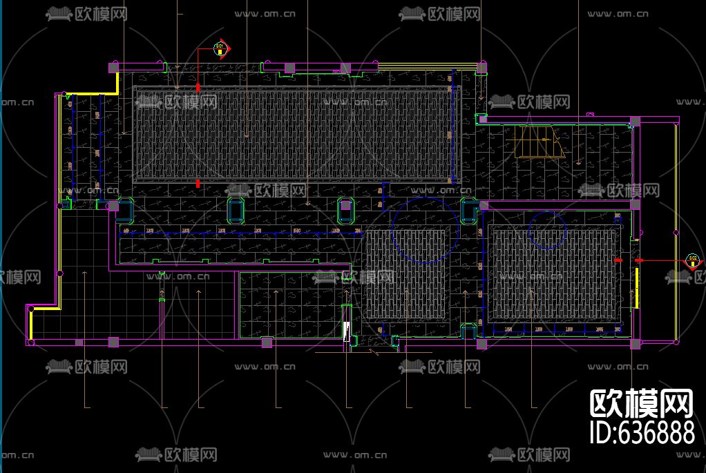 民宿酒店工装CAD施工图下载（渲染图2）
