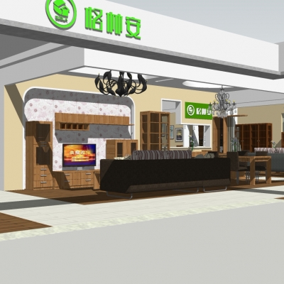  现代家具专卖店su模型 
