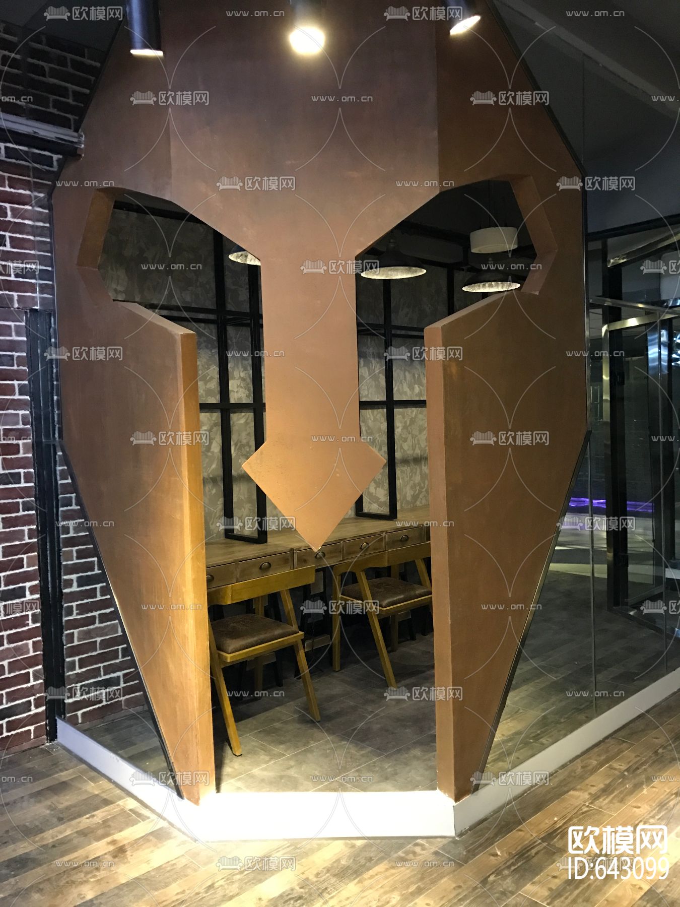 现代办公室CAD图库效果图下载（渲染图3）