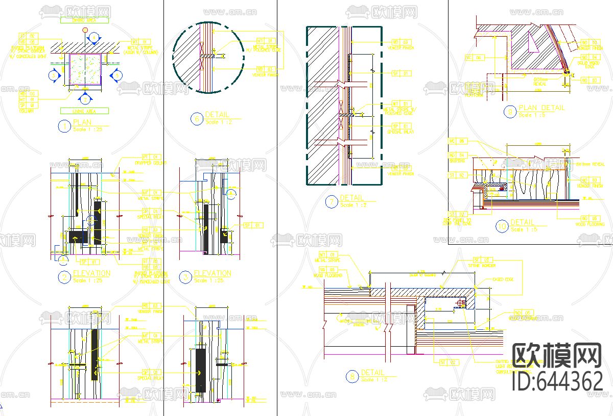 酒店装饰CAD施工图下载（渲染图3）