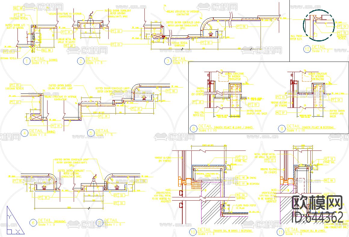 酒店装饰CAD施工图下载（渲染图2）