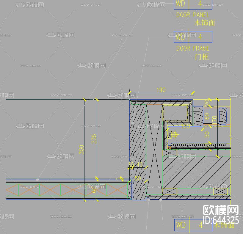 希尔顿酒店公共区域装修CAD施工图下载（渲染图2）