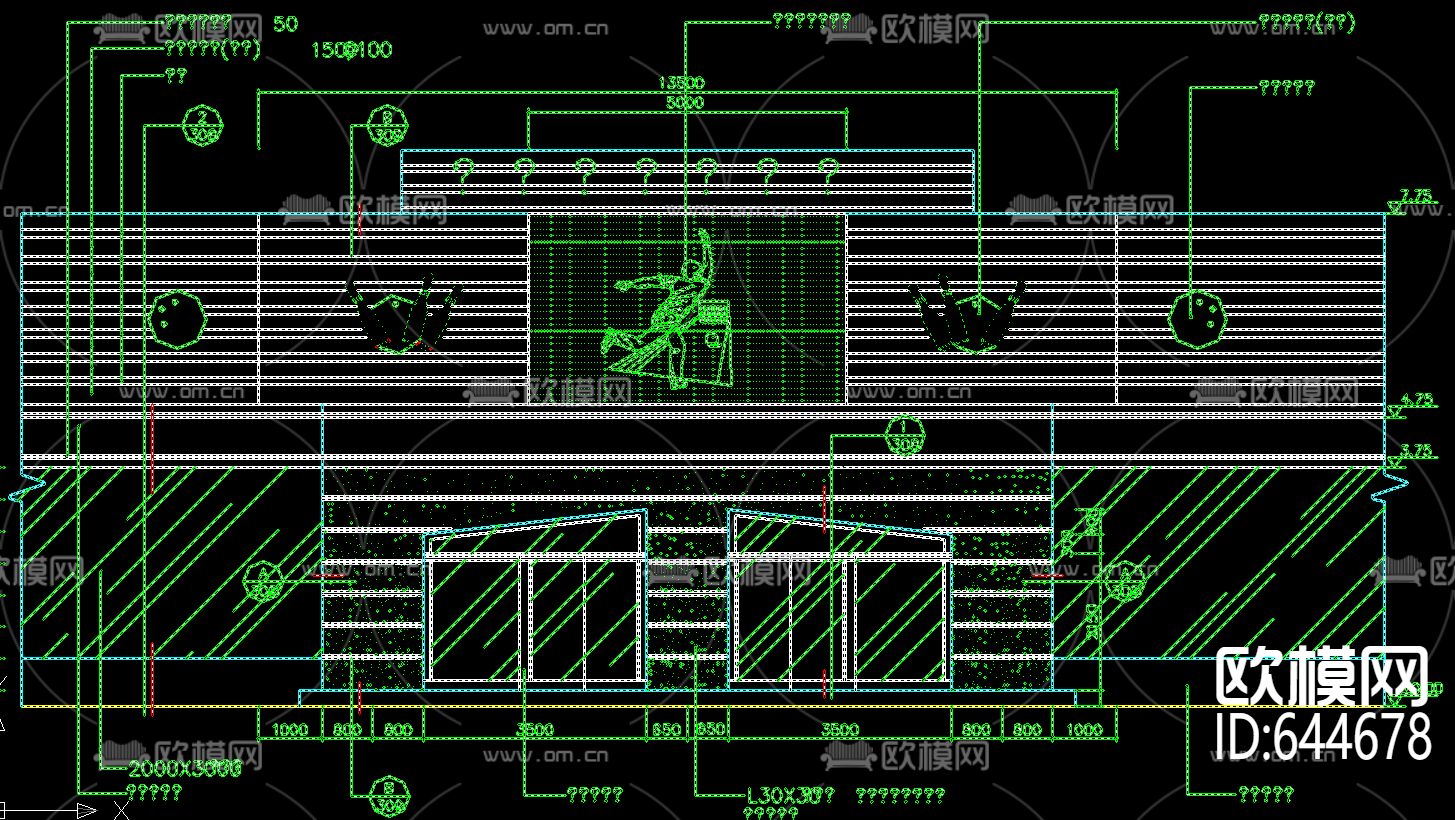 保龄球馆装修CAD施工图下载（渲染图1）
