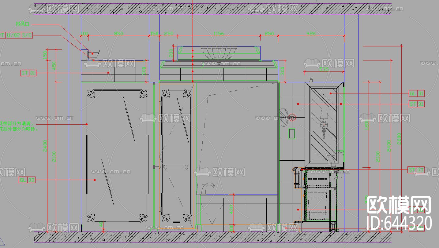 国际酒店客房标准CAD施工图下载（渲染图4）