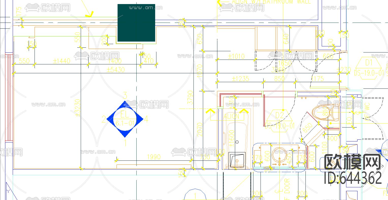 酒店装饰CAD施工图下载（渲染图5）