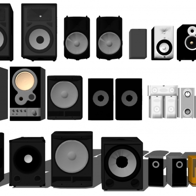  现代音响组合su模型 
