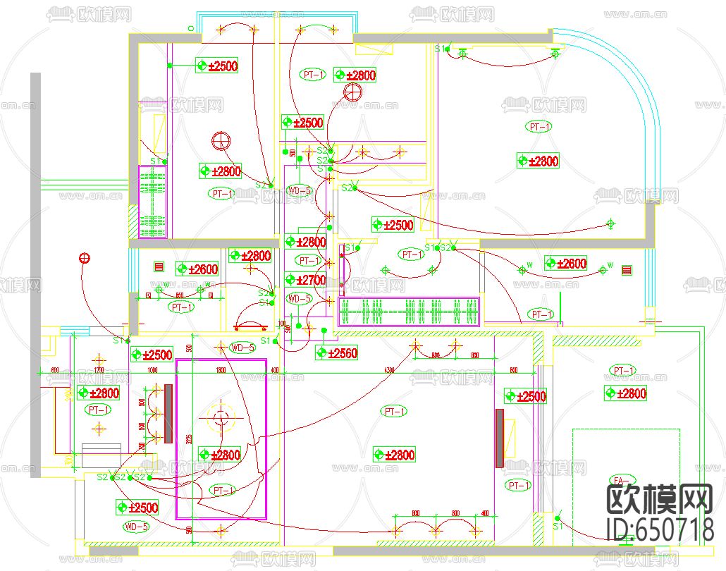 泰式风格装修CAD施工图下载（渲染图4）