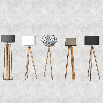 现代落地灯组合su模型