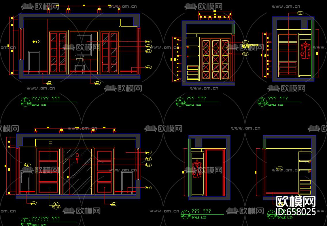 上海伦敦广场样板房装修CAD施工图下载（渲染图4）